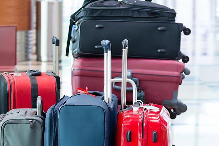 Pile of suitcases